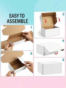8pcs/4pcs/1pc - Bulk Brown Paper Boxes With Lock, Mailbox Packaging Boxes Suitable For Small Businesses, Medium Cardboard Gift Boxes For Packaging And Mailing Gifts - Gift Packaging - Small Gift Packaging - White - View 9