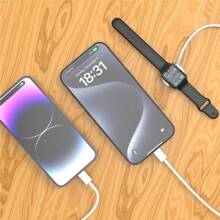 3-in-1-Ladekabel: 1 x Lightning-Kabel, 1 x Typ-C-Kabel, magnetisches kabelloses Uhrenladegerät, kompatibel mit Apple Watch der Apple Watch, geeignet für Büro, Wohnheim und Zuhause