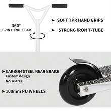 Pro Stunt Scooter, 360 Degree Spin Handlebar Trick Scooter Street Stunt Scooter Freestyle Stunt Scooters With ABEC-9 Bearings For Boys Girls Teens Age 6+ - White - View 5