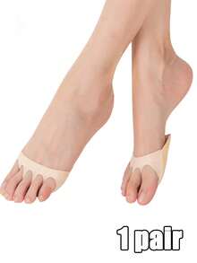 1/4 Pairs Socks Sponge Cushion No Show Women's Toeless Half Socks For High Heels Sandals Sling Back - Multicolor - View 10