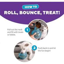 Outward Hound By Nina Ottosson Treat Tumble Interactive Puzzle Ball Dog Toy, Level 1 Beginner, Blue, Small (4.75" Diameter) - Blue - View 5