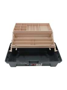 Caja Vanity Para Pesca y Multiusos De Plástico 14 Pul Beige/cafe