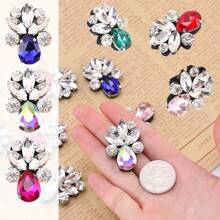 1-20pcs/Set Handmade Self-Adhesive Diamond Rhinestone Multicolor Water Drop Glass Decoration, Suitable For Shoes, Clothing, Bags, Accessories, Hair Clips, Non-Woven Fabric Clothing Accessories, Elegant Quality And Careful Craftsmanship
