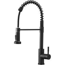 Contactless Sensing Kitchen Faucet Hands-Free Smart Brass Sink Faucet Pull-Out Sprayer + Motion Sensor Black Anti-Fingerprint Quick Design Home Bathroom Decor Summer Bathroom Accessories - Black - View 1
