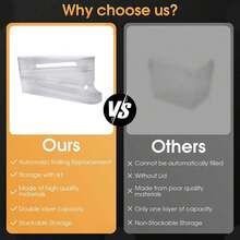 Bilayer Egg Storage Box Automatic Rolling Eggs Holder Rack Ladder Style Refrigerator Eggs Dispenser Egg Organizer Holder - White - View 10