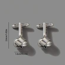 1 Pair Fashion Casual Minimalist Stainless Steel Twist Cufflinks, Suitable For Groom & Groomsmen Tuxedo Shirt Wear At Weddings, Parties, Father's Day Gift - Mahua - View 9