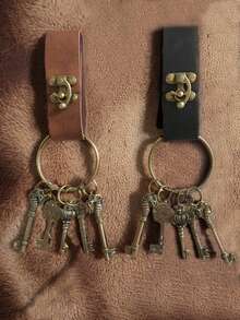1PC Vintage Keychain For Parties Festivals Industrial Age Costume Supplies Medieval Retro Keyring Stage Performances - Multicolor - View 1