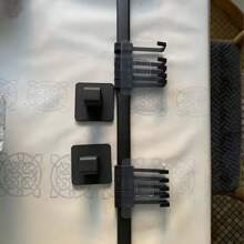 1 pièce Porte-ustensiles de cuisine en acier au carbone en forme de marteau - Ajoute un espace supplémentaire pour ranger les cuillères, les couvercles de casserole, les ustensiles, design sans perçage réglable - Convient pour la cuisine et la salle à manger