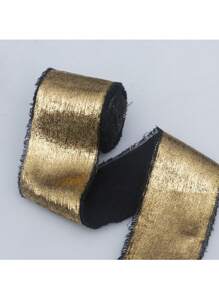 Cinta de gasa color dorado champán, cinta de seda dorada brillante con borde deshilachado para ramos de novia, envolver regalos, decoración de boda DIY, manualidades, Navidad, Día de San Valentín