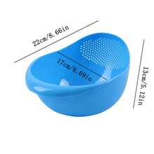 Multifunctional Rice Washer Strainer, Plastic Kitchen Rice Washing Basket, Thicken Vegetable Fruit Washing Tray, Convenient Cleaning Storage - Multicolor - View 6