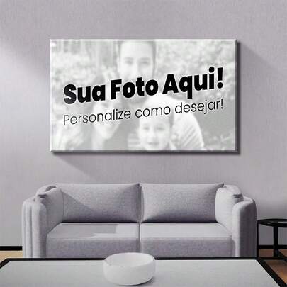 Quadro Tela Personalizada com Suas Fotos Quadro Decorativo Borda Infinita De Parede Para Sala Quarto Premium