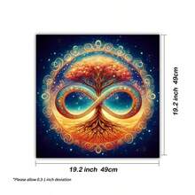 1pc Tree Of Life Tarot Card Tablecloth Moon Phase Plants Table Cloth For Tarot Altar Cloth Divination Cloth Card Pad For Room Home Decor - Black - View 6