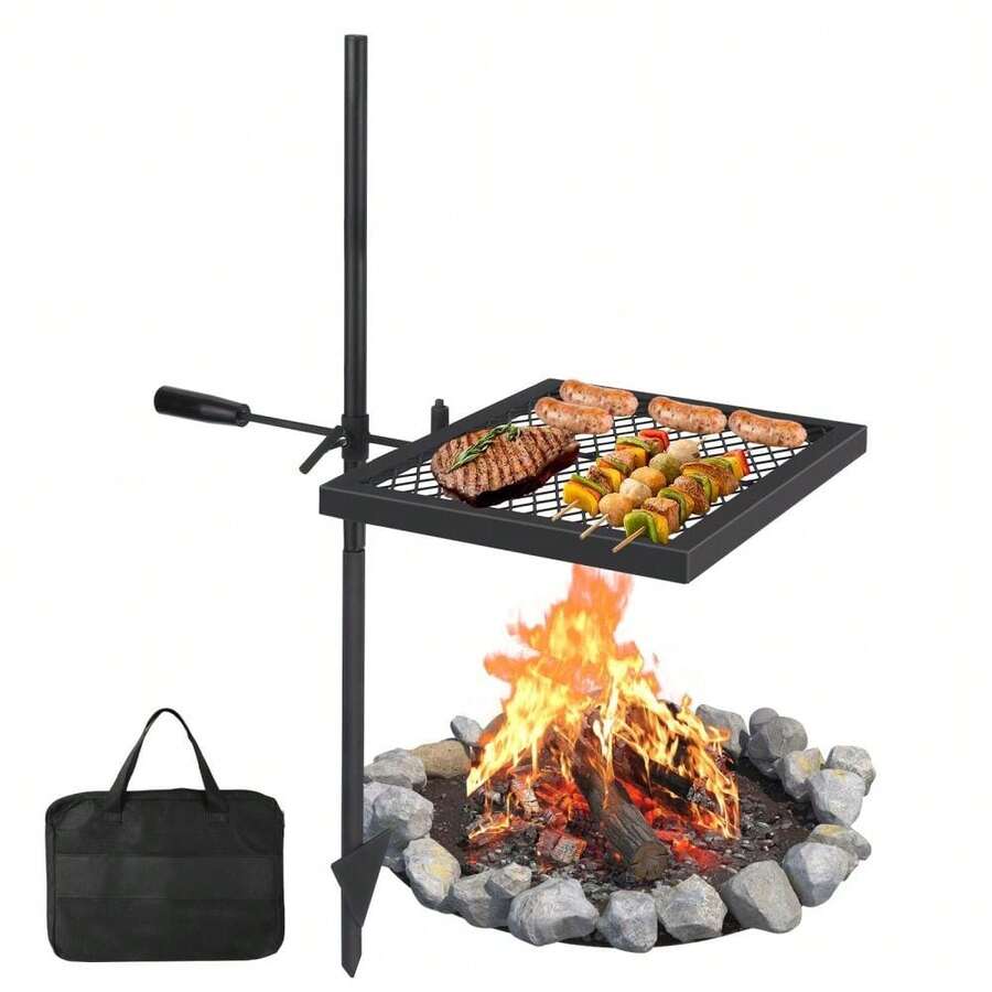 Campfire Grill Heavy Duty Steel Mesh Grate, Portable Camping Grates ...