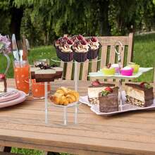 1 Set Acrylic Cake Decorating Kit - Acrylic Tiered Cake Stand And Dessert Table Display Set Can Hold 40 Cupcakes, Suitable For Wedding, Birthday, Party - Perfect Cupcake Stand For Events And Cake Decorating - Clear - View 8