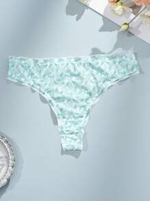 3 Pieces Women's Panties Cherry, Floral Thong, Sexy, Sweet, Comfortable Women's Thongs