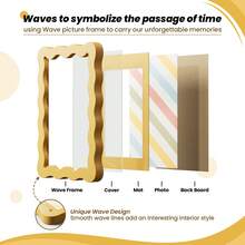 1pc Colorful Wave Photo Frame, Creative Shape Picture Frame, For Home Decor, For Friends & Family Portraits, Perfect Mother's Day Gifts - Multiple Sizes/Colors Available