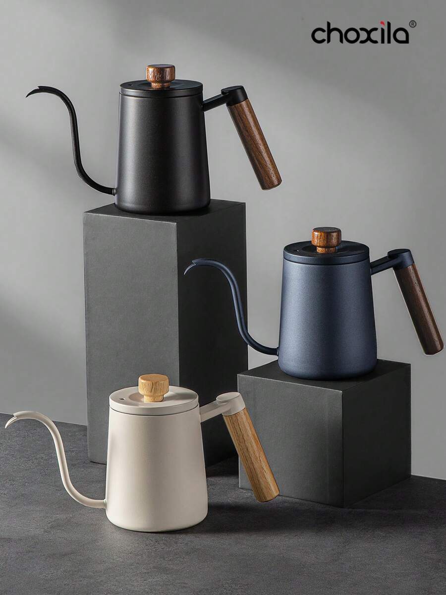 choxila 1pc Pour Over Coffee Kettle, Stainless Steel Gooseneck Spout Coffee Pot, For Home Office Coffee Shop Back To School