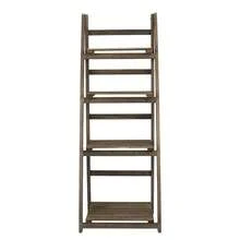 4 Tier Ladder Shelf Display Unit Home Bookcase Stand Plant Flower Storage Rack (Brown) - Brown - View 4
