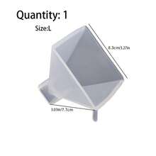 1pc Crystal Resin High Transparency Pyramid Silicone Mold, DIY Triangle Cone Handcraft Art Candle, Soap, Decor Home Accessories - Multiple Specifications - View 8