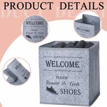 2 Pcs Shoe Covers Box With 200 Pcs Disposable Non Slip Shoe Covers Booties Foot Dispenser Holder Foldable Storage Box For Indoors Open House Supplies, 10 X 10 X 11 Inch(Black) - Black - View 9