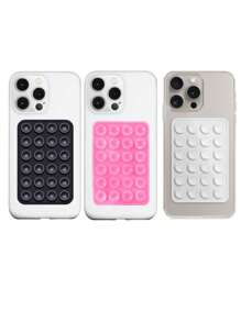 10pcs Double-Sided Silicone Suction Cup Upgrade Suction Cup Card Package Square Single Sided Phone Suction Cup Holder Adhesive Phone Case Holder Silicone Phone Accessories For Women For Men Wallet Mini Wallet Purse Wallet Magsafe Wallet Card Wallet