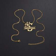 Collares, Collares de acero inoxidable, Collares de acero inoxidable para mujer, Cadenas de acero inoxidable, Joyería de acero inoxidable, Collares para mujer, Dijes de collar, Joyería, Collar con inicial, Collares para compartir, Collar personalizado - Multicolor - Ver 4
