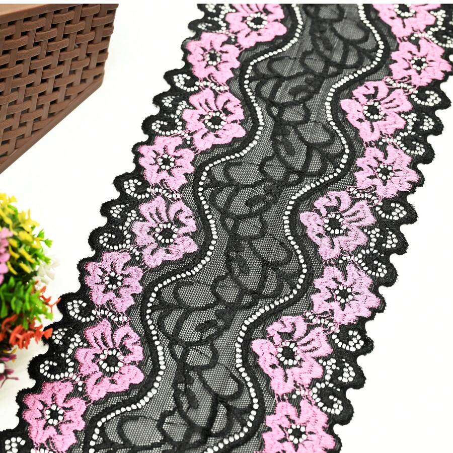 2451 "Lace In 7 Colors: Diversity And Quality For All Your Projects" - Rosewood - View 1