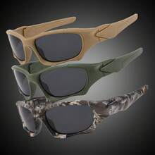 1pc Men's Polarized Tactical Ballistic Shooting Glasses, Vintage Windproof Driving Fishing Glasses