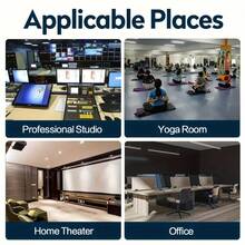 12/24pcs Soundproof Foam Boards Of Black Soundproof Foam Boards Measuring 30*30cm, Flame Retardant, High Density, Quick Recovery, Easy To Install, Wedge-Shaped Soundproof Boards Suitable For Recording Studios, Home Theaters, Game Rooms, Acoustic Treatment Sound-Absorbing Panels, Conference Rooms, Office Soundproof Walls - Multicolor - View 4