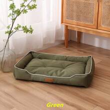 1 件宠物床，适用于狗和猫的宠物垫，适合所有季节，包括秋冬季，采用牛津布制成，耐咬，防滑圆点底部，防潮，睡眠舒适，适合小型、中型和大型犬（图片中标注了详细尺寸） - 彩色 - 查看 8
