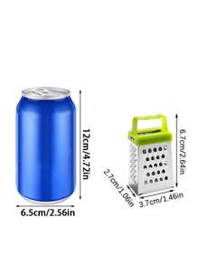 1个迷你蒜蓉刨丝器，迷你奶酪刨丝器，不锈钢奶酪姜蓉蔬菜香料小刨丝器，不锈钢迷你奶酪刨丝器，创意小盒式厨房刨丝器，可用于刨奶酪、土豆、南瓜、西葫芦、胡萝卜、柠檬和黄瓜。 - 彩色 - 查看 8