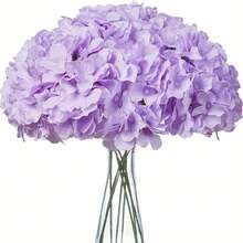 8 件白色绣球花人造花，带茎仿绣球花人造花头，适用于婚礼新娘订婚装饰、单身派对生日周年派对用品、美学房间装饰、家居装饰