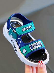 TEEOEC Sandali sportivi cool da bambino, nuovi arrivi 2025, sandali morbidi alla moda per studenti, ciabatte antiscivolo da spiaggia per bambini piccoli e neonati, suola spessa e resistente, ciabatte da esterno durevoli - Verde militare - Visualizzare 4