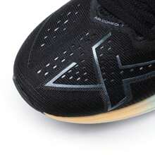 XTEP Women's Sports Shoes Athletic Training Breathable Casual Shock Absorbing Running Sneakers, Black/Electric Green/Iris Purple