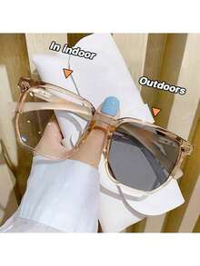 1副女士最新款现代简约方形变色时尚眼镜 - 彩色 - 查看 11