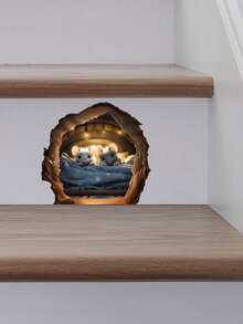 3 件趣味老鼠洞墙贴卧室厨房踢脚线家居装饰 3d 乙烯基墙贴花 DIY 卡通老鼠动物壁画艺术、贴纸、墙贴花、家居装饰乙烯基贴花、春季装饰物品刷新您的家、拉玛装饰贴纸房间装饰墙面装饰浴室装饰卧室装饰房间装饰物品客厅装饰房屋装饰家居装饰客厅墙壁艺术墙纸个性化贴纸 - 彩色 - 查看 5