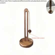 1pc Wooden Vertical Paper Towel Holder, Tissue Paper Roll Rack, Home Kitchen & Bathroom Paper Towel Storage Organizer