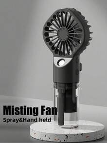 Portable Handheld Mist Fan, Mini Cooling Fan With Spray Function, Lightweight & Quiet, Suitable For Indoor And Outdoor Use, Black/Pink/White, Handheld Fan, Essential For Holidays - Multicolor - View 11