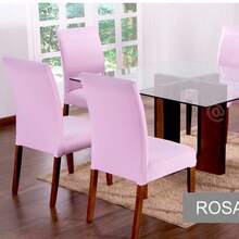 6-Piece Chair Cover Kit In Gel Mesh - Baby Pink - View 2