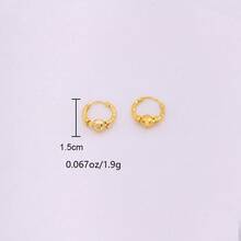 Earrings Gold Plated Small Round Earrings Fashion Jewelry For Woman Gifts Hoops Piercing Gold Earrings Piercings Accessories