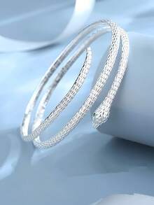 Sterling Silver Snake Bracelet Women's Design Sense Three-Circle Snake Bracelet Bracelet For Girlfriend Gift