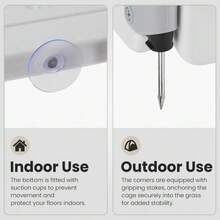 PetTrove - Plastic Pet Playpen, Durable Puppy Playpen With Lockable Door And Non-Slip Bottom, Portable Indoor Outdoor Puppy Pen - 白色 & 4 面板 24 英寸 - 查看 3