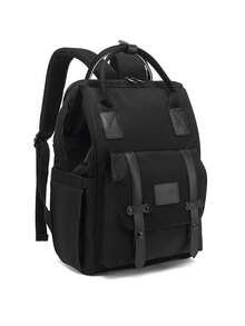 1pc Multi-Functional USB Charging Diaper Bag Set For Moms, Baby Travel Backpack With Bottle Storage, Suitable For All Seasons - Black - View 15