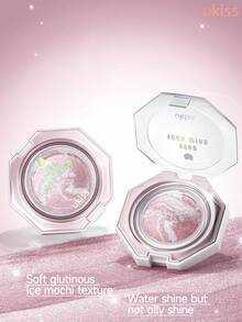 ukiss 面部粉底高光笔、腮红高光笔调色板、光泽闪光高光、自然闪亮高光、化妆照明器、轻盈、光滑、面部美容化妆 - #05 Peach Princess - 查看 5