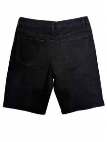 男士交叉水钻口袋休闲百搭牛仔短裤，emo 风格