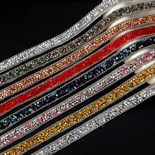 Multi - Purpose Resin Rhinestone Trim - Self - Adhesive Heat Transfer For Clothing, Shoes, DIY Jewelry - Red - View 2