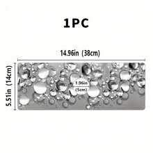 1pc Gray Water Bead Pattern Faucet Mat, Polyester Moisture-Non-Slip Proof Drain Pad For Kitchen & Bathroom Sinks, Faucet Suction Mat, Drying Pad Suitable For Bathroom Countertops, Kitchen And Bathroom Counter Accessories - Multicolor - View 13