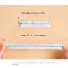 100pcs Thick Elastic Disposable Food Wrap Film - Multipurpose Food Preservation Film, Suitable For Kitchen, Refrigerator, Shower Head And Shoe Covers - Multicolor - View 3