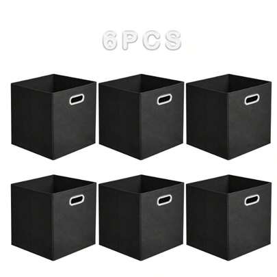 6 Cajas Organizadoras De Tela Plegables Hogar Almacenamiento, Caja de almacenamiento ﻿