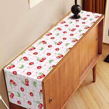 1 Pieza Camino de mesa de primavera con diseño de cerezas, decoración de verano, hogar tropical, cocina, comedor, decoración de primavera, fiesta en el hogar, vida minimalista - Multicolor - Ver 4